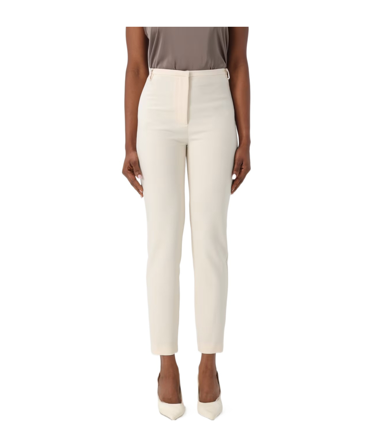 Patrizia Pepe Skinny Trousers In Neutral