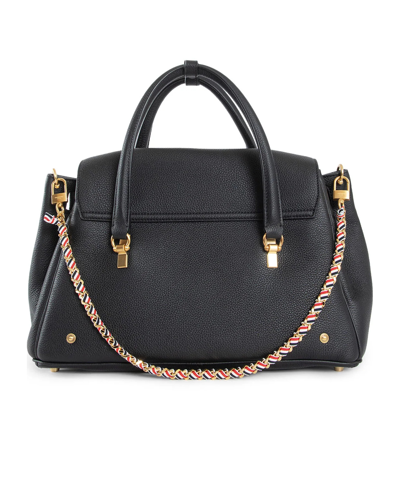 Thom Browne Lock Buckle Shoulder Bag In Black