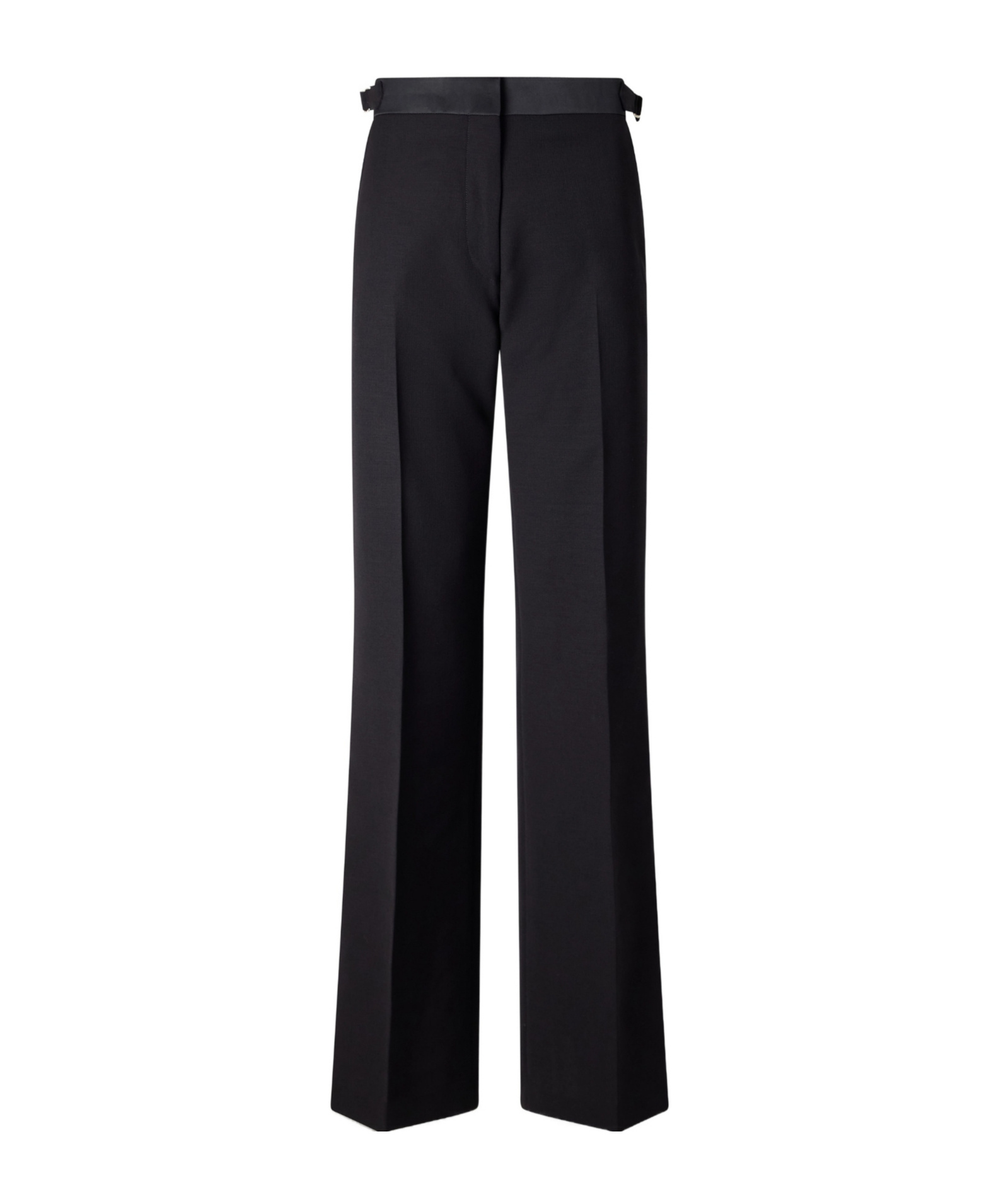 Wales Bonner Gallery Satin-trimmed Wool-twill Flared Pants In Black