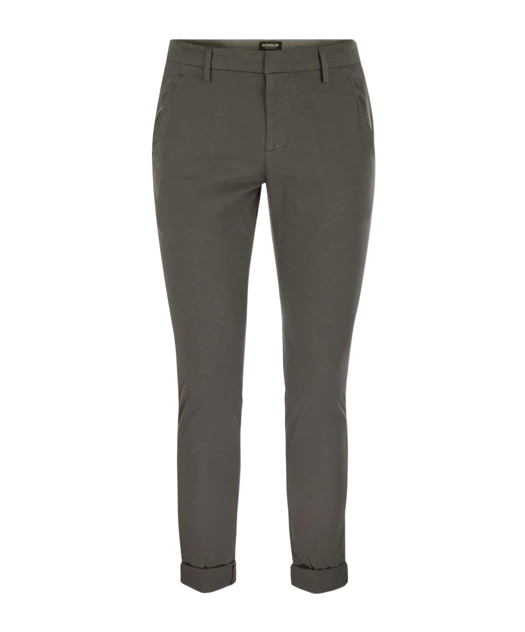 Dondup Gaubert Slim Fit Gabardine Trousers In Black