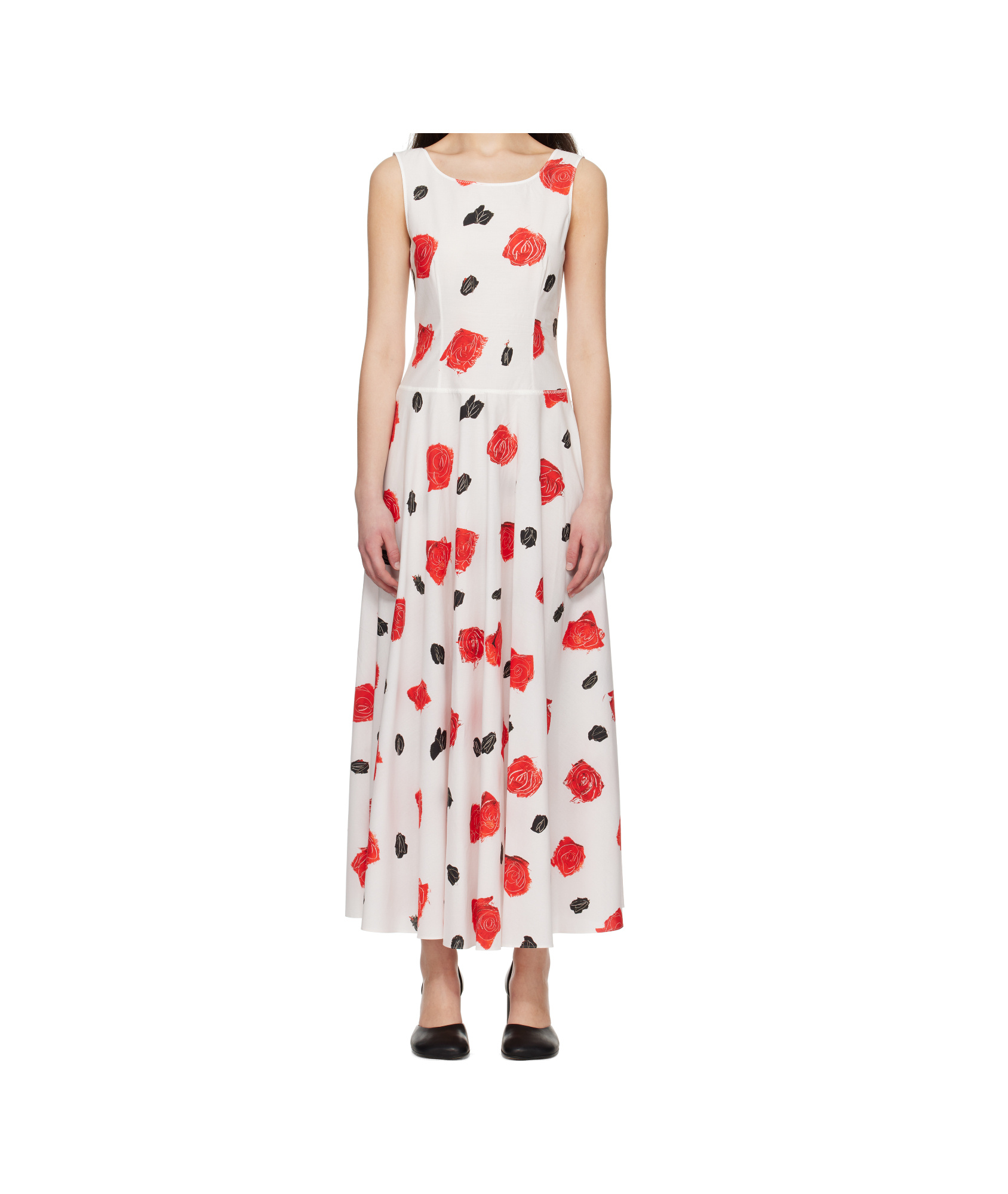 Marni Midikleid Mit Rosen-print In Multi