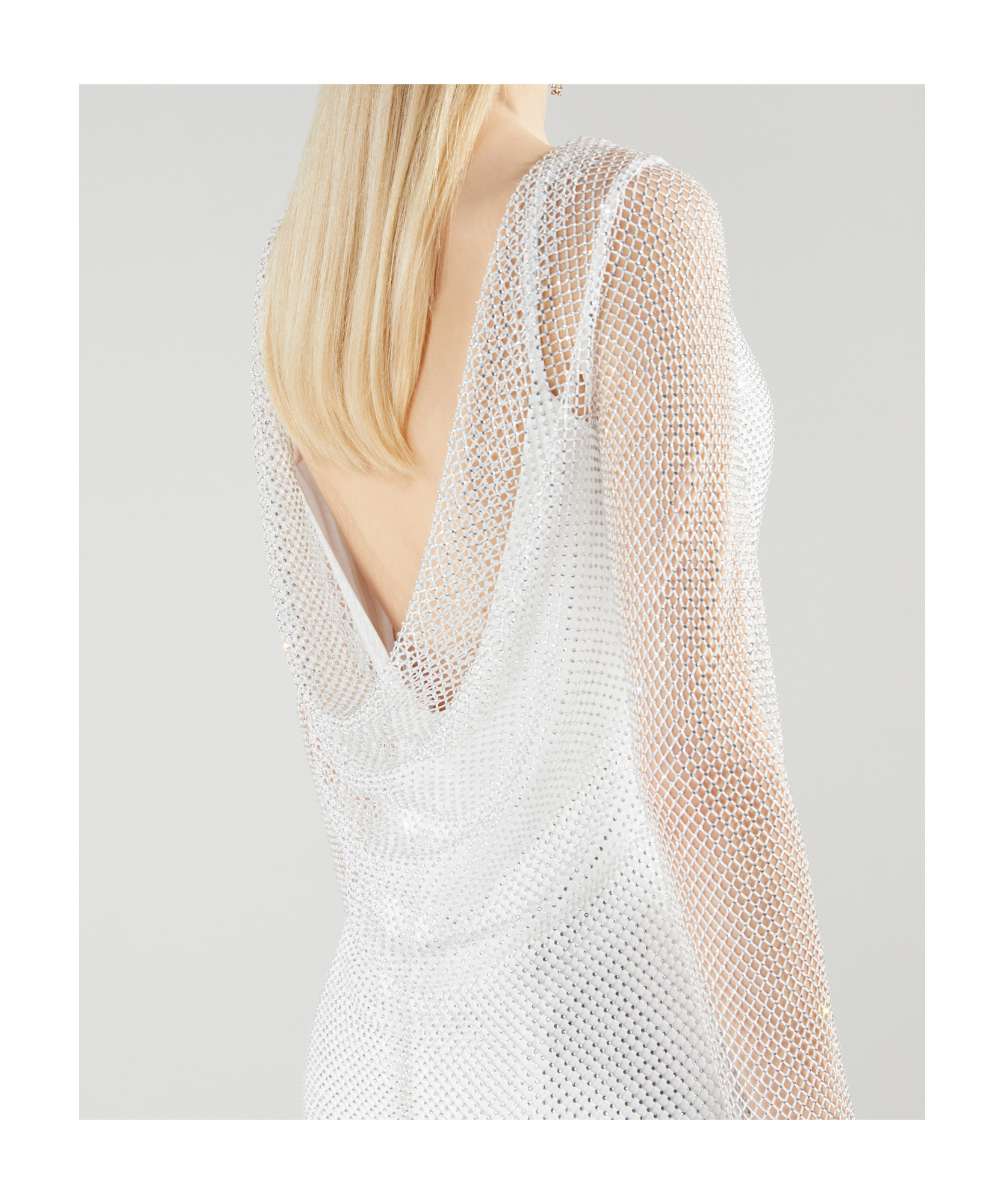 Max Mara Boat Neck Dress In White