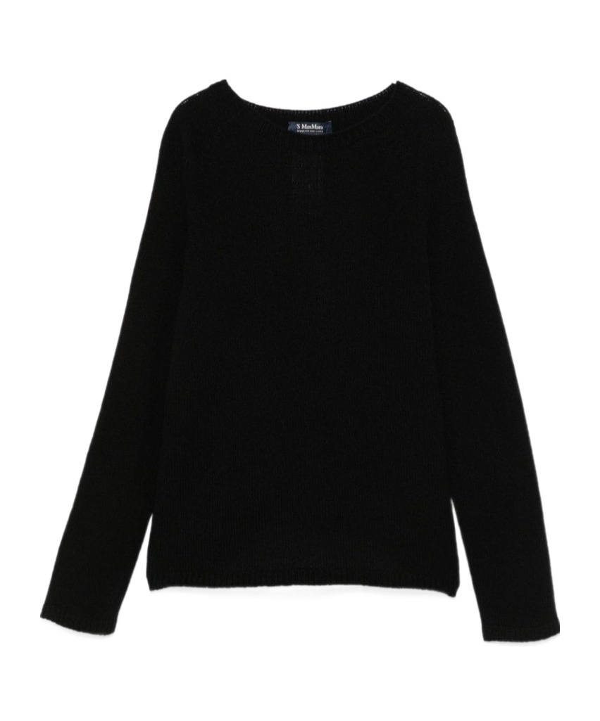 Max Mara Long-sleeved Sweater In Black