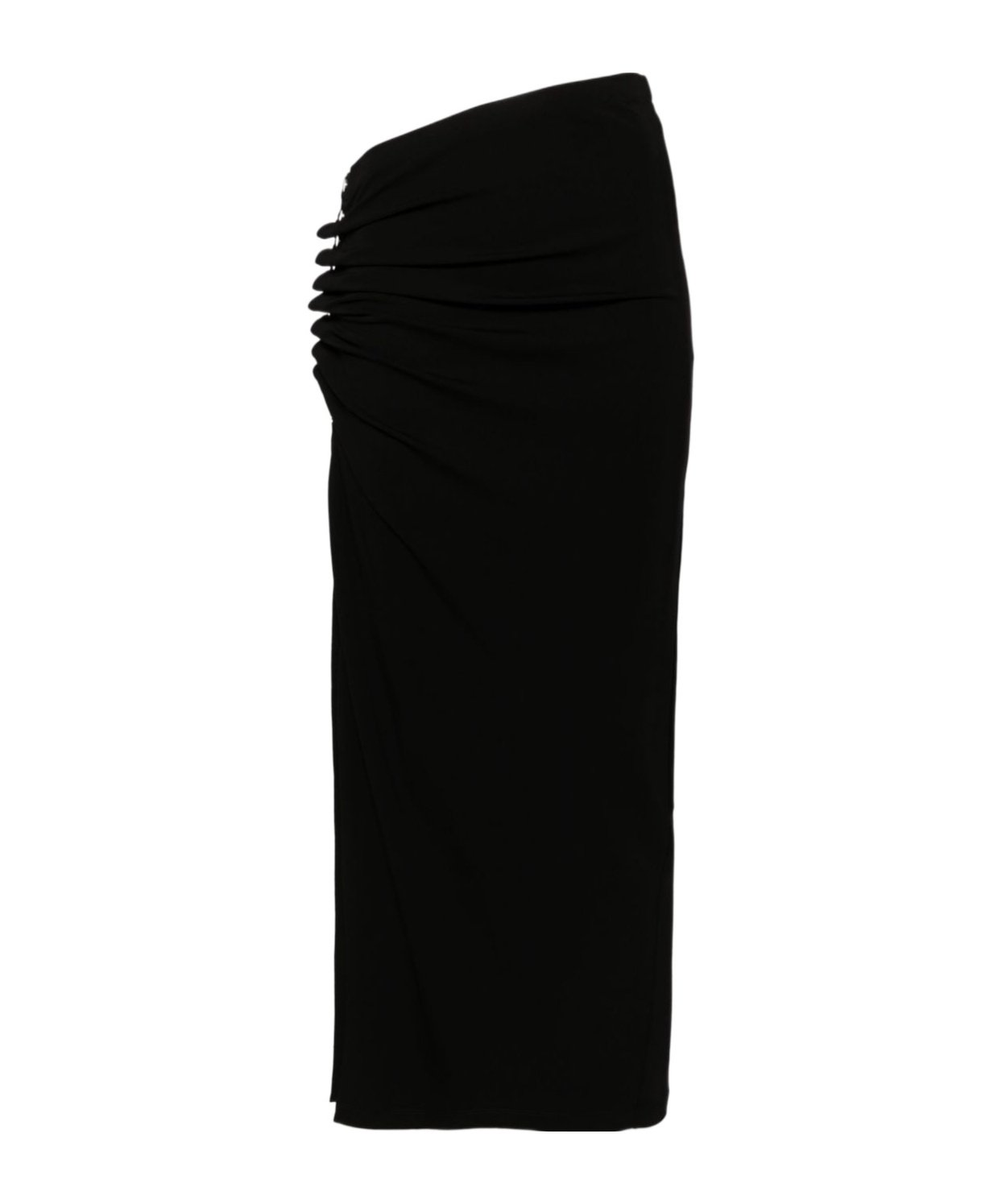 Rabanne Elastic Skirt With Side Slit In Black