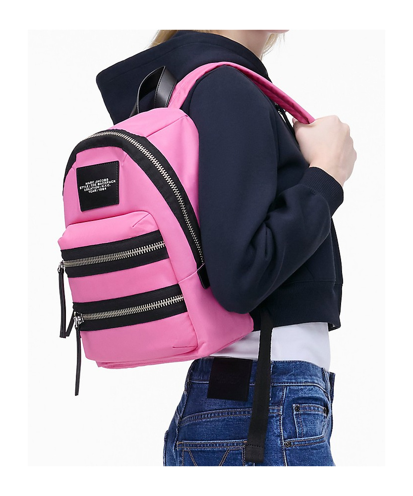 Marc Jacobs The Biker Nylon Medium Backpack Bags In Pink