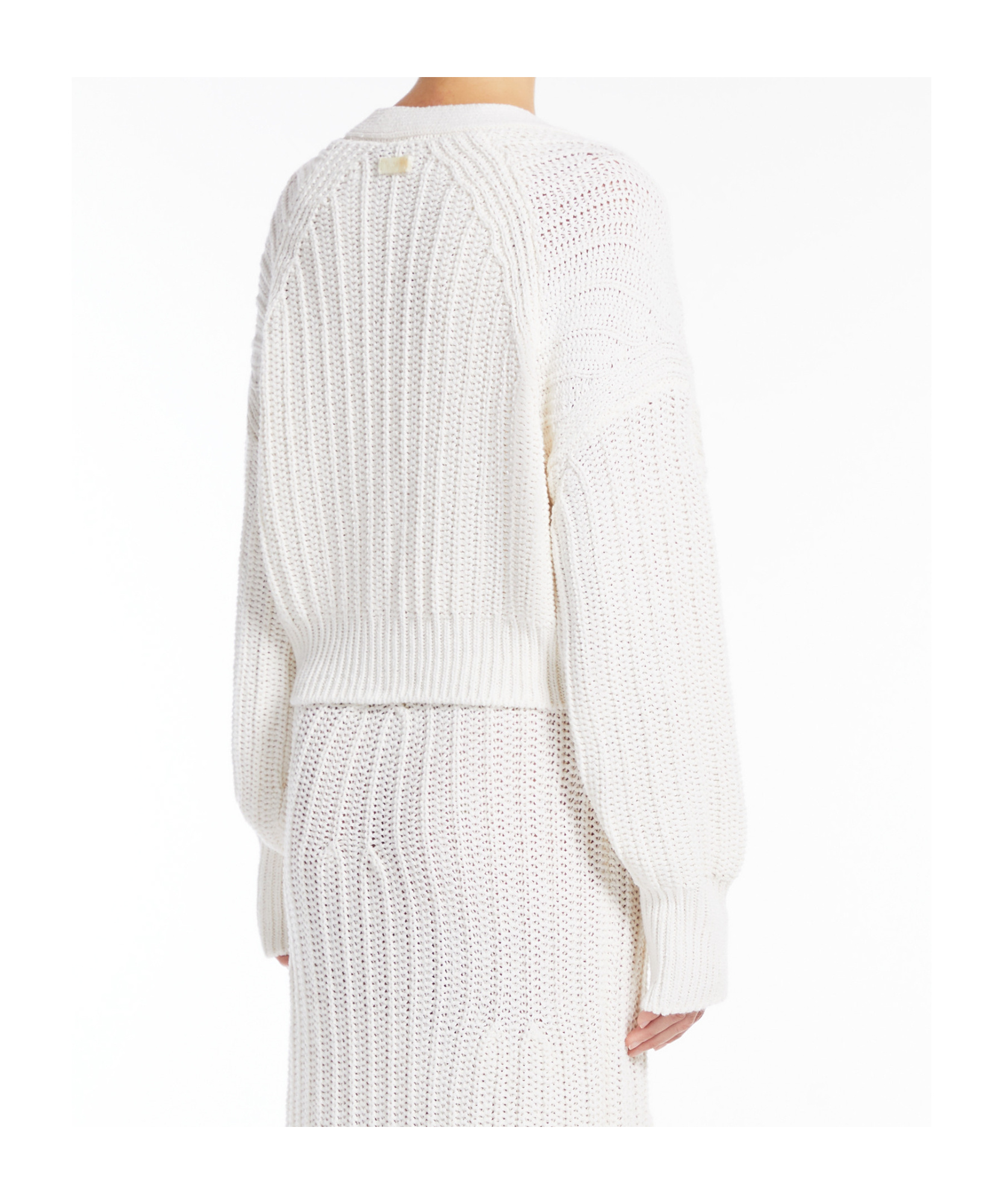 Max Mara Knit Cardigan In White