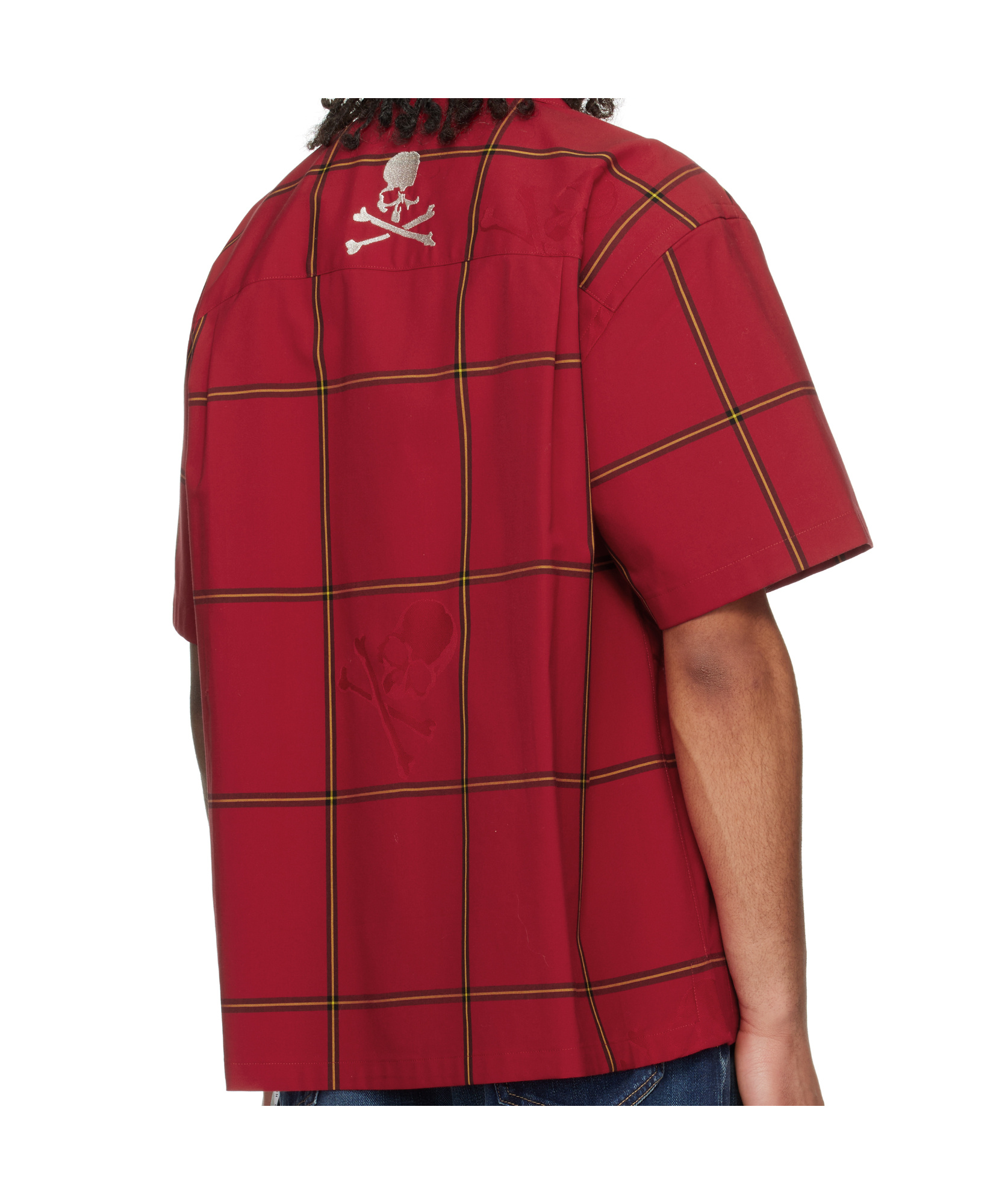 Mastermind Japan Red Windowpane Plaid Shirt In Red