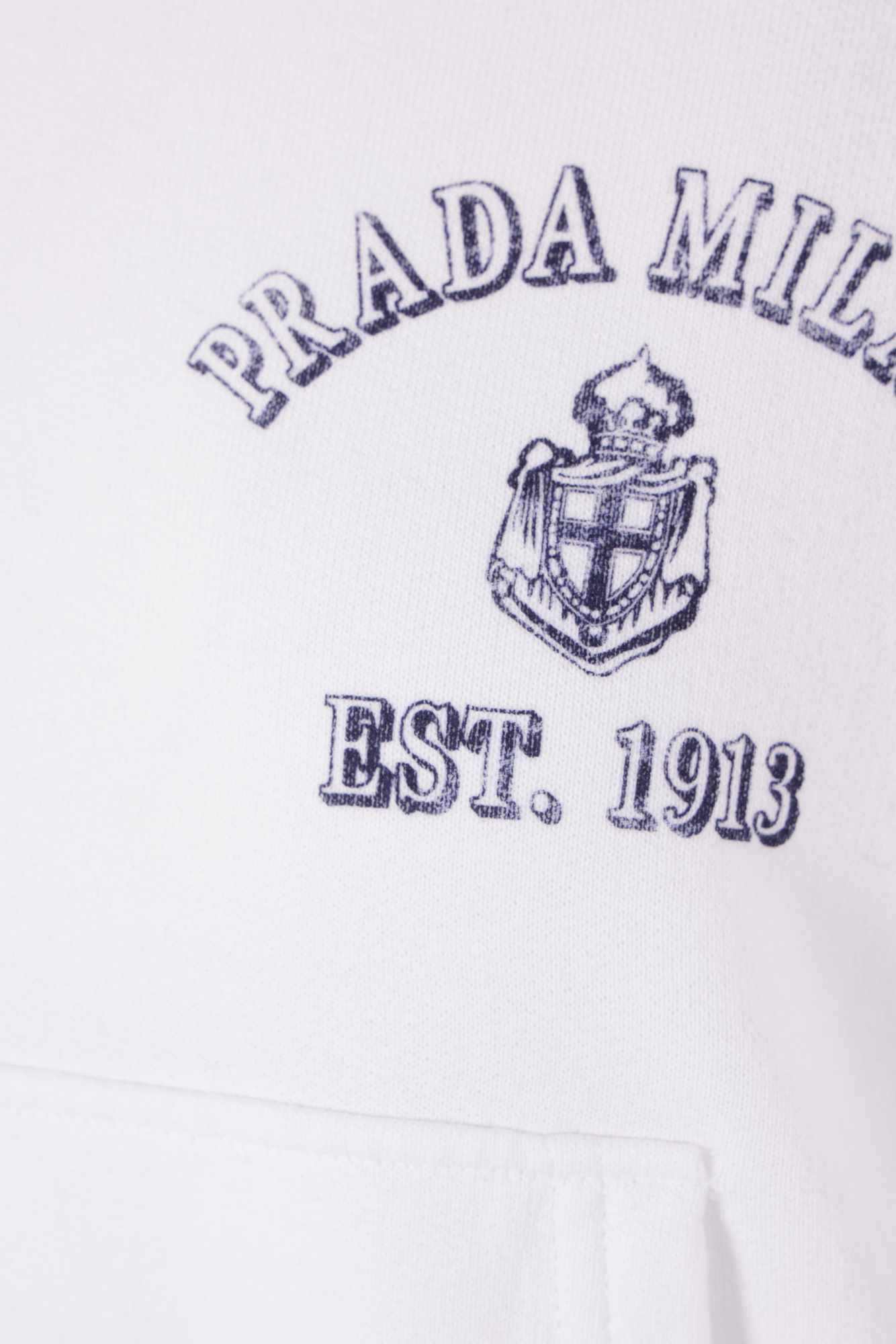 Prada Logo-print Hoodie In White