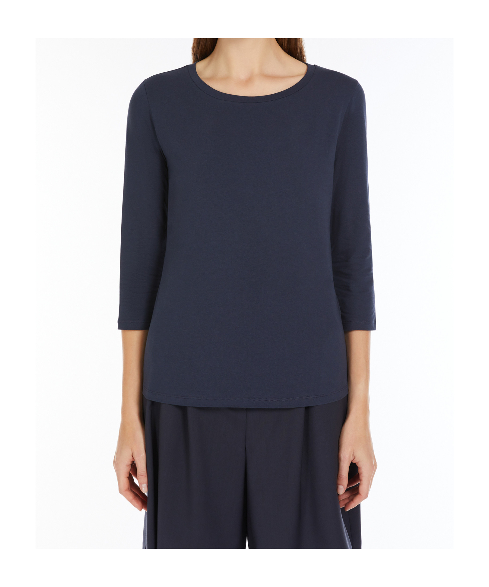 Weekend Max Mara Boat Collar T-shirt In Black