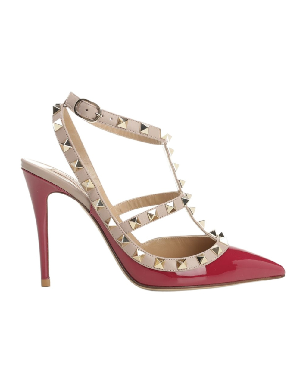 Valentino Pointed High-heeled Sandals In Red
