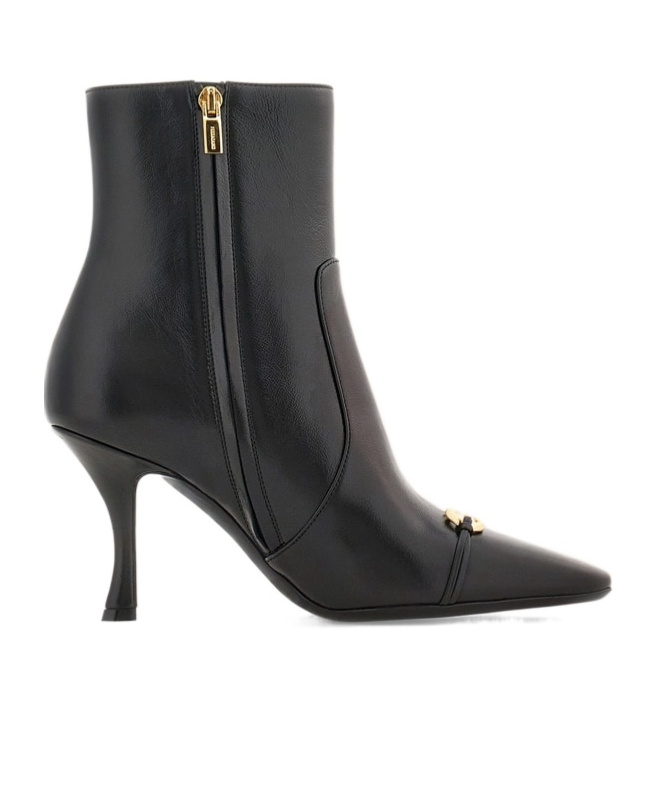 Shop Ferragamo Short Boot In Black