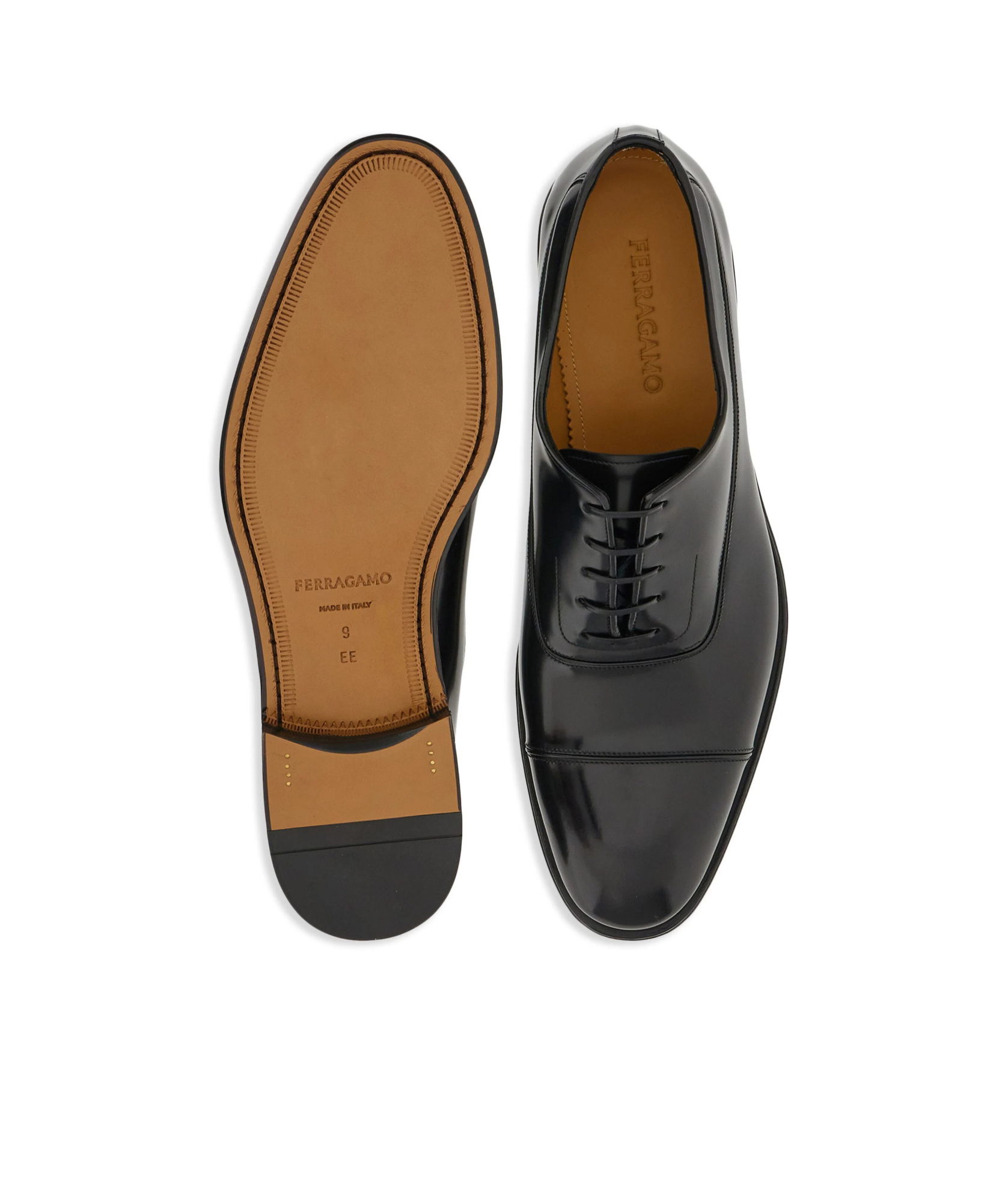 Ferragamo Lace-up Oxford Shoes In Black