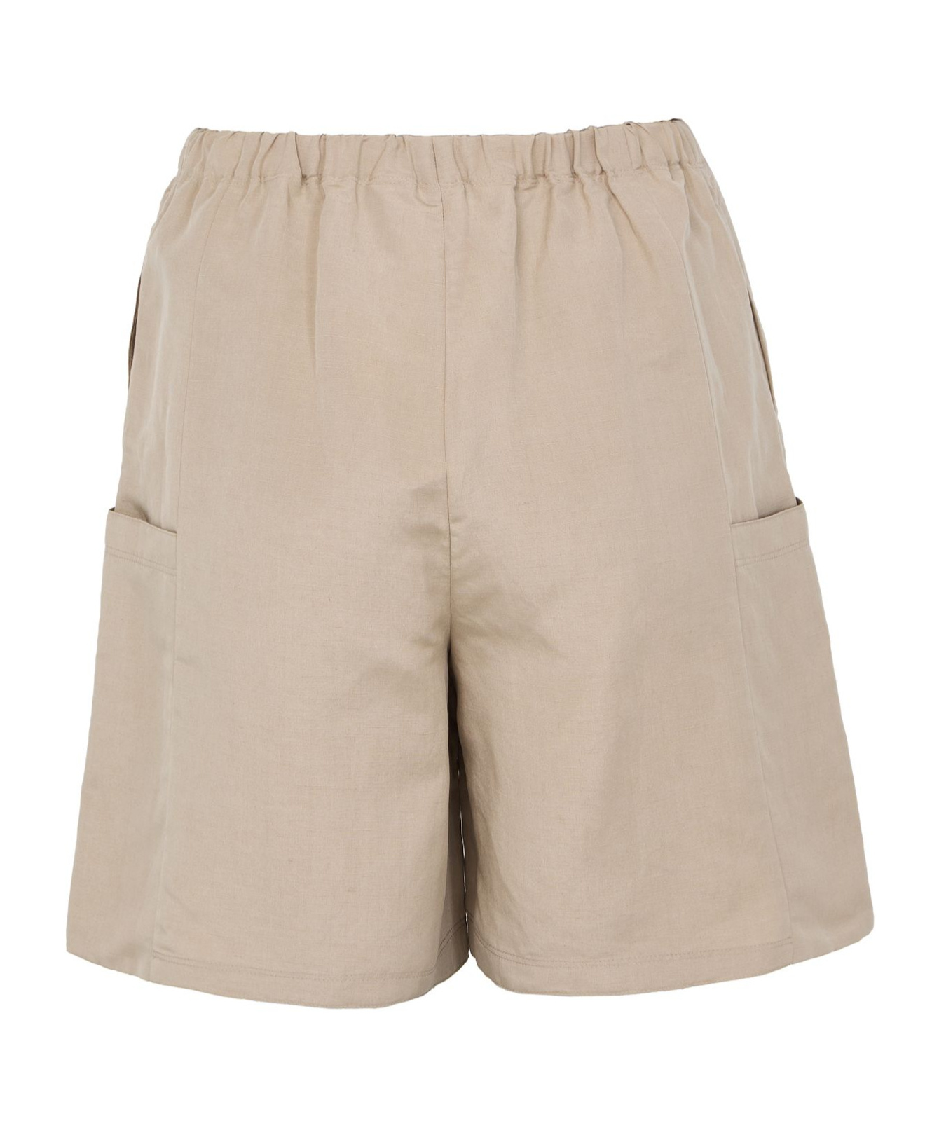 Max Mara Elastic Waist Shorts In Nude