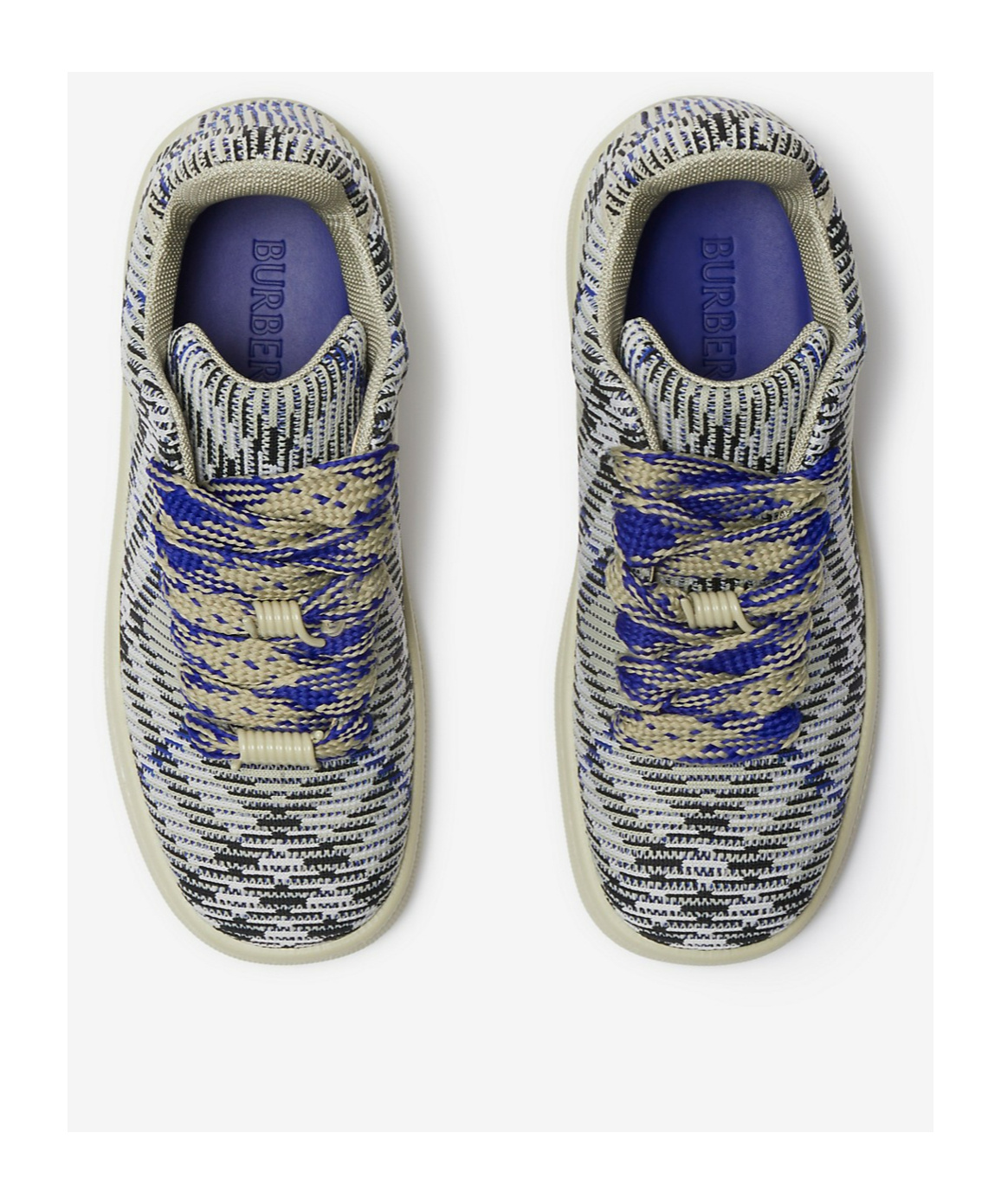Burberry Box Checked Knitted Sneakers In Multicolor