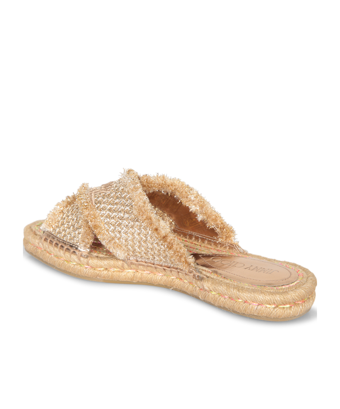 Jimmy Choo Aciel Woven Flat Sandals In Nude