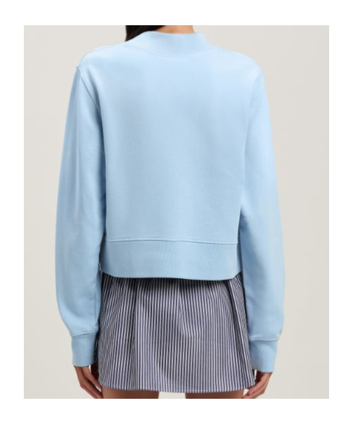 Palm Angels Paradise Fitted Crewneck Sweatshirt In Blue