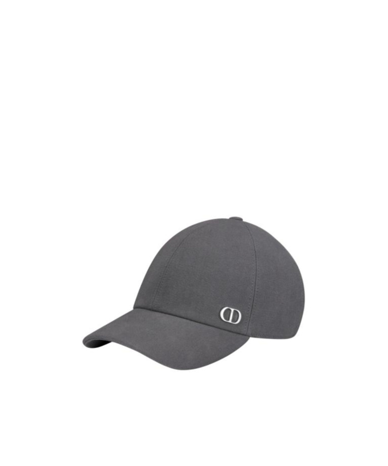 Dior Logo Baseball Cap In Gray