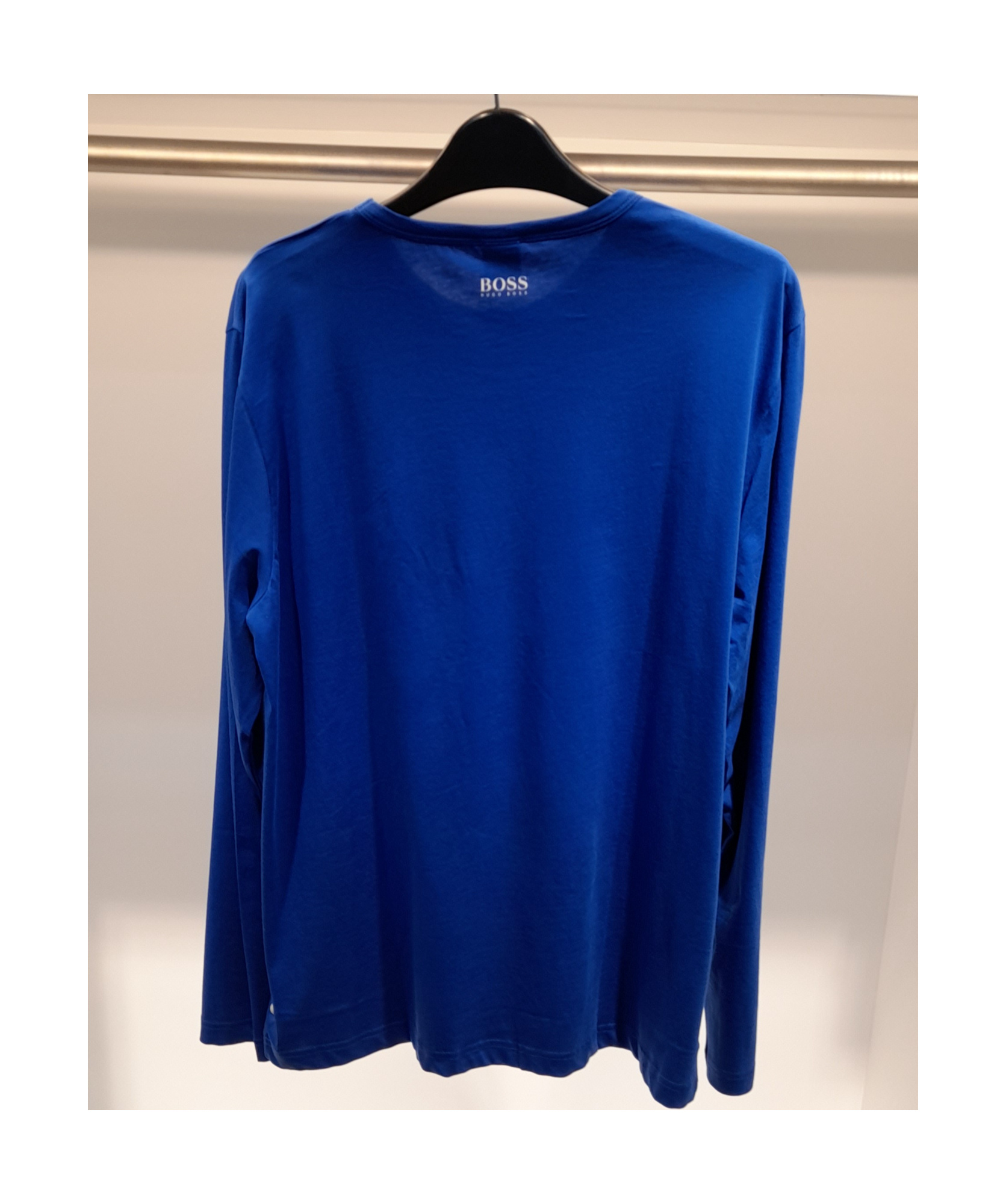 Hugo Boss Round Collar Logo T-shirt In Blue