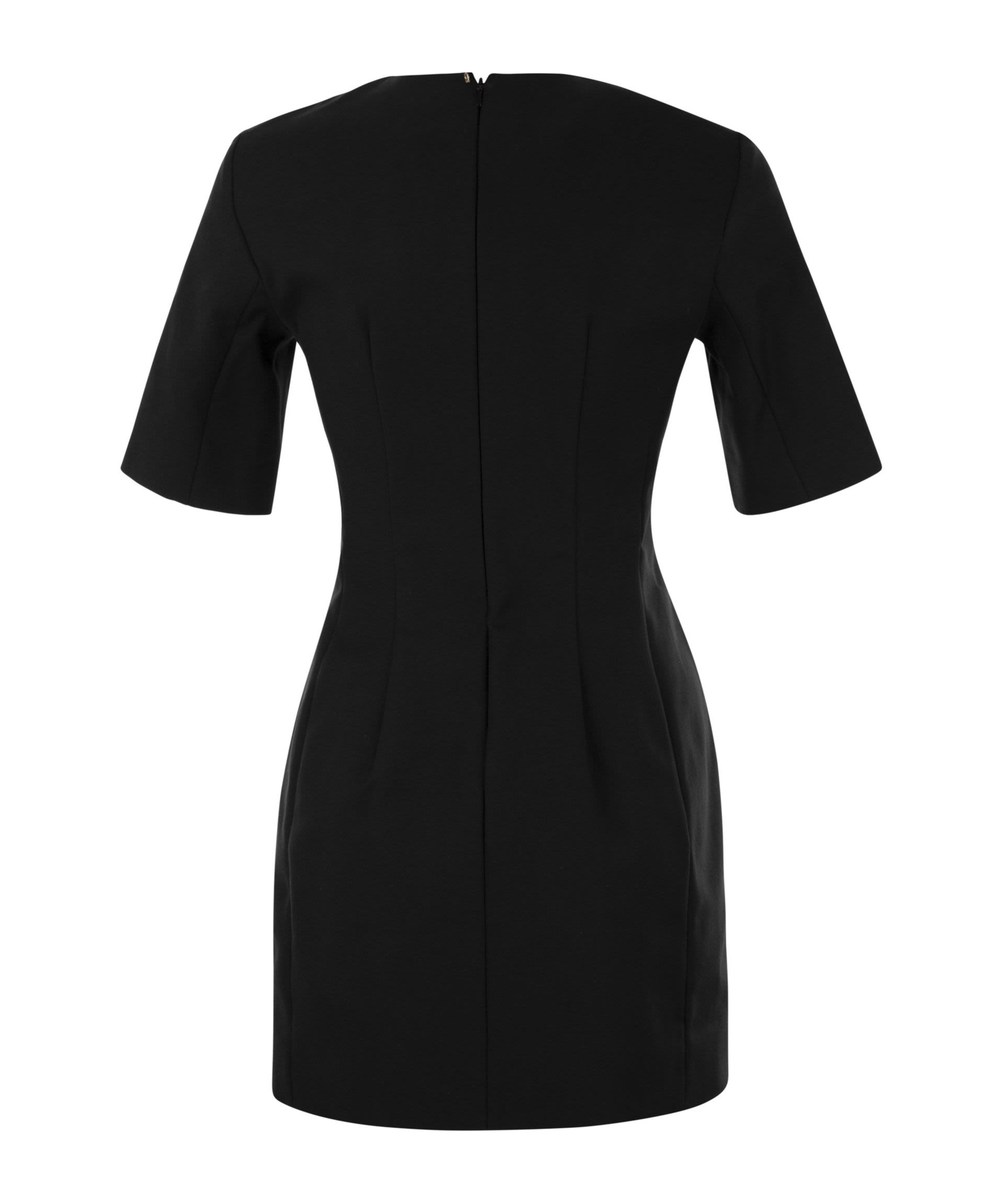 Sportmax Colomba Dress In Double Cotton Fabric In Black