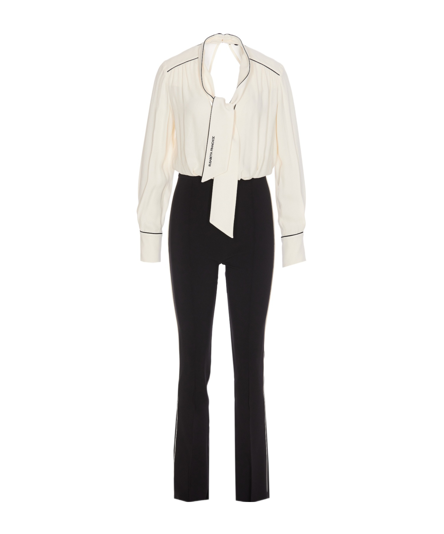 Elisabetta Franchi V-neck Jumpsuit In Black
