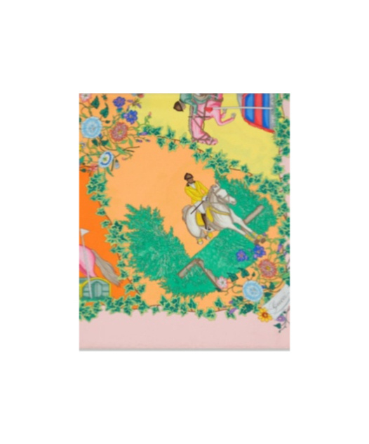 Gucci Flower Silk Square Towel In Multicolor