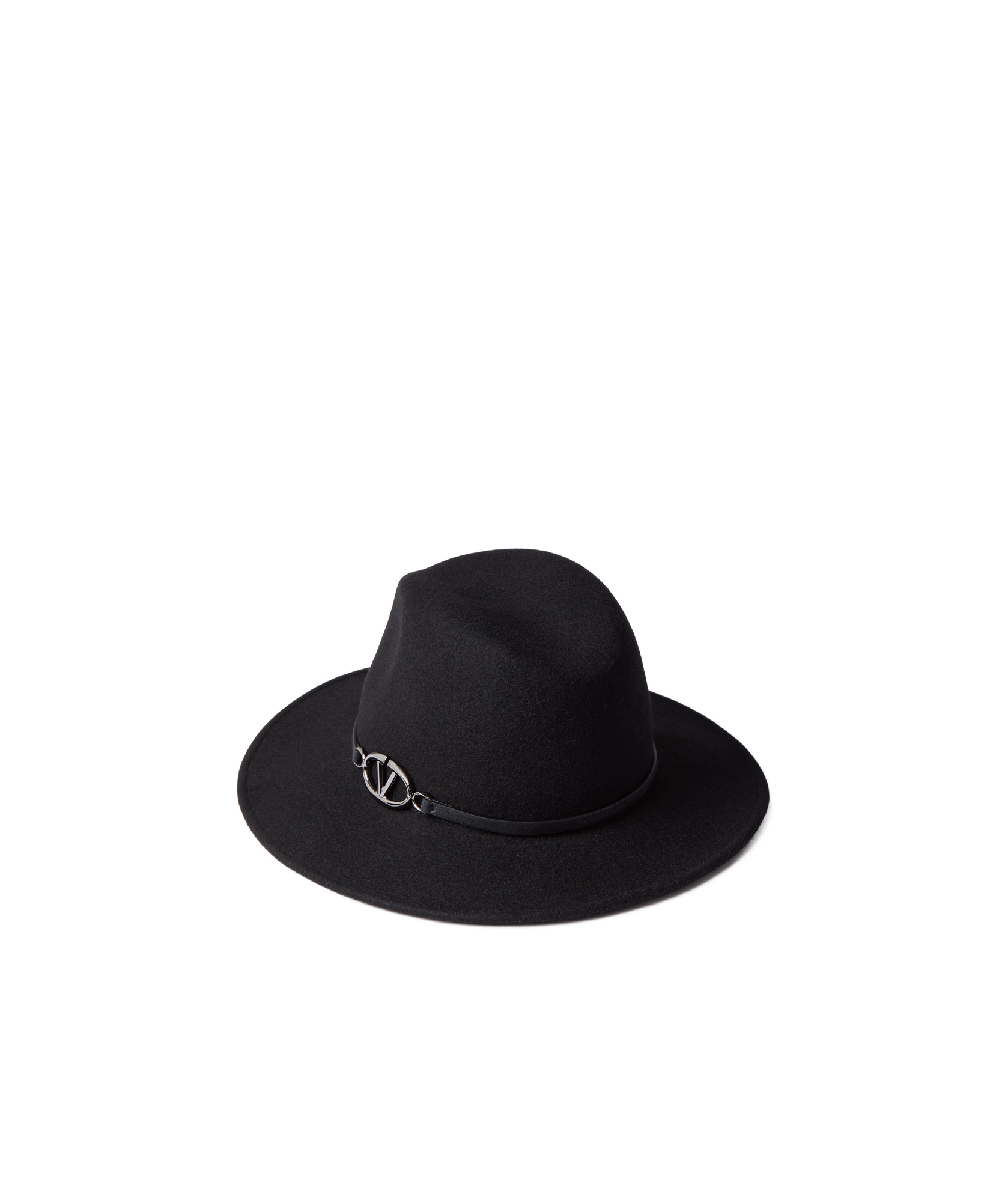 Valentino Vlogo Fedora Hat In Black