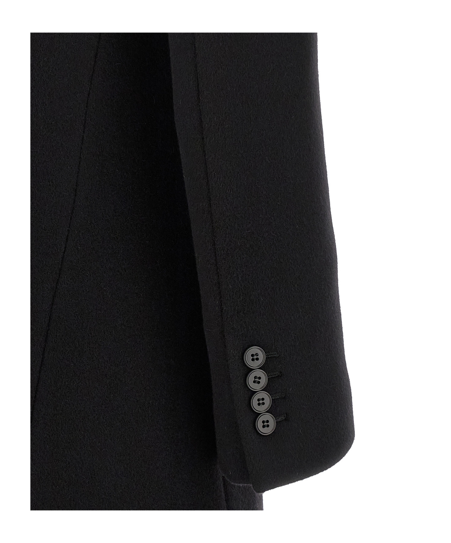 Alexander Mcqueen Wool And Cashmere Coat In Black