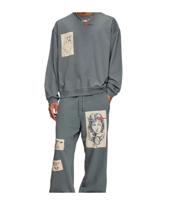 Diesel S-boxt Sweater In Gray