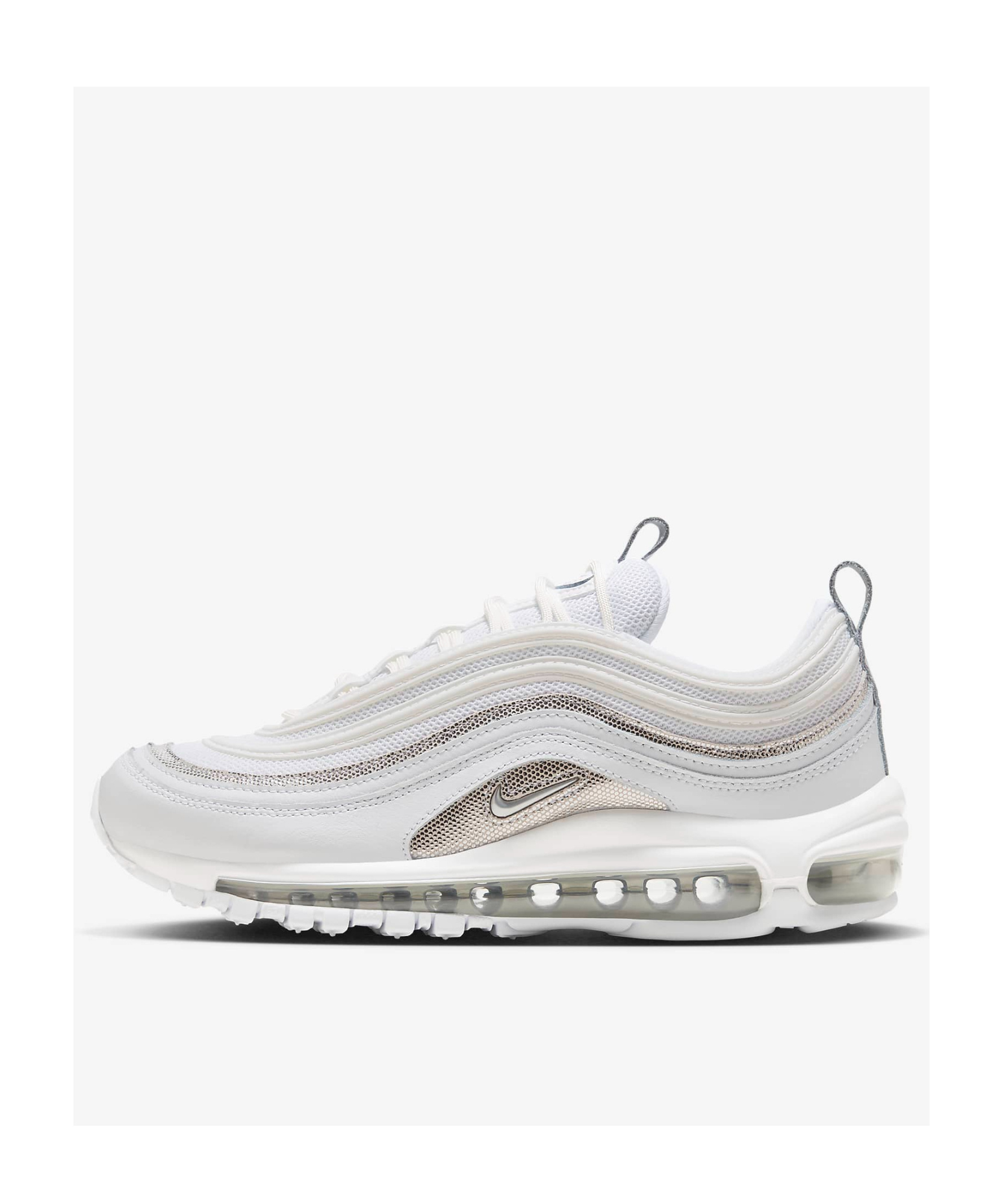 Nike Air Max 97 'metallic Silver' Sneakers In White