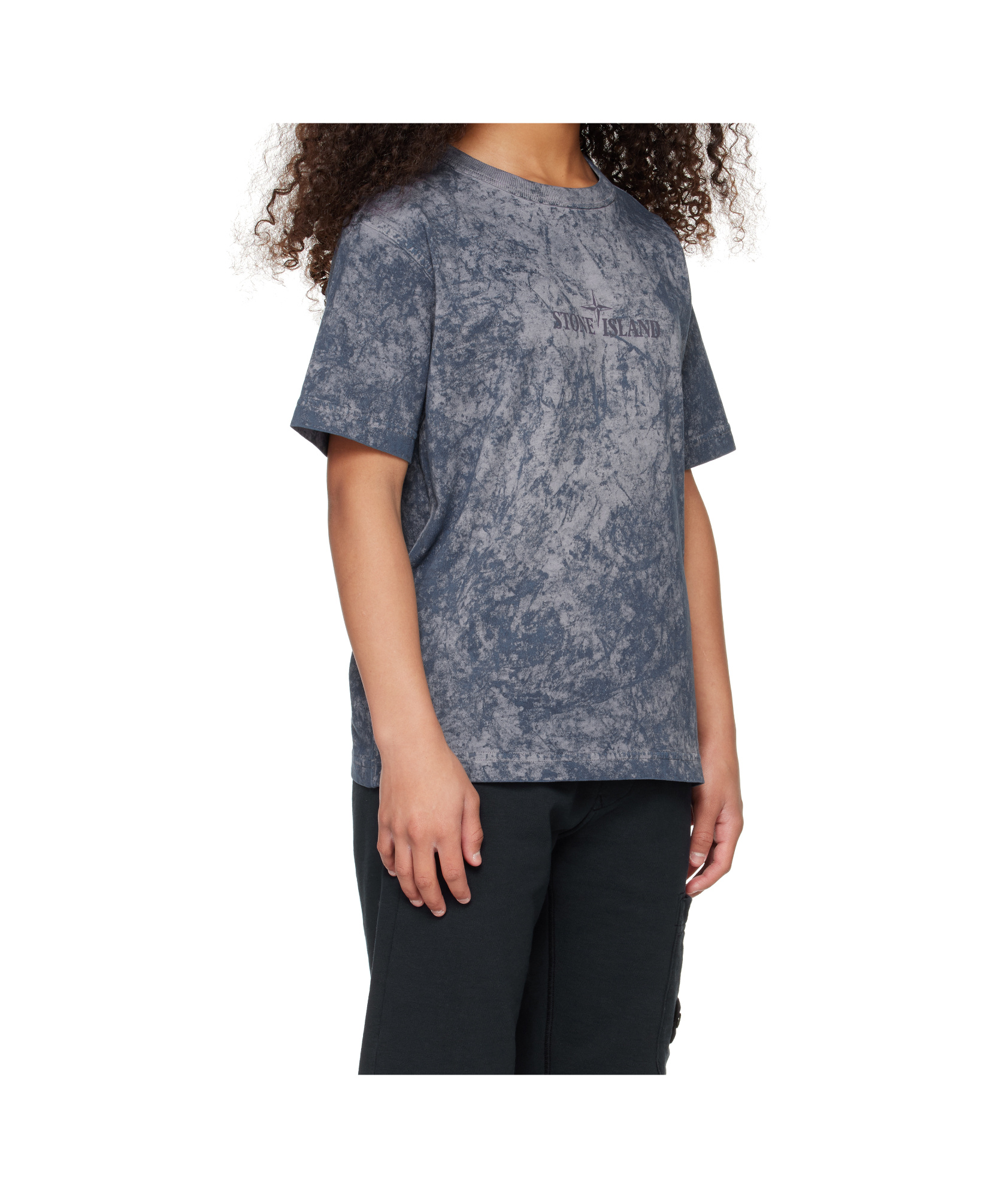 Stone Island Logo T-shirt In Blue