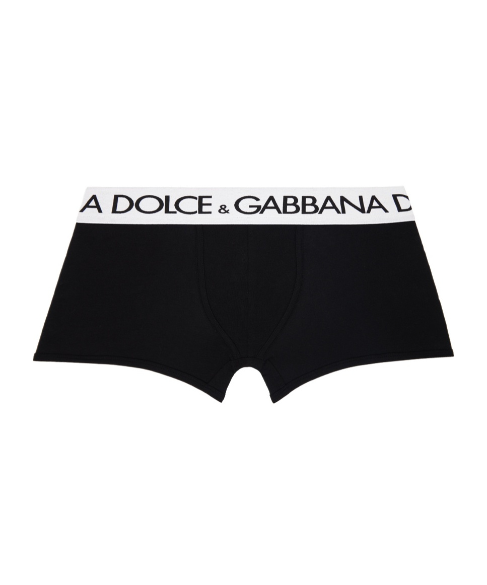 Dolce & Gabbana Black Regular-fit Boxers In Black