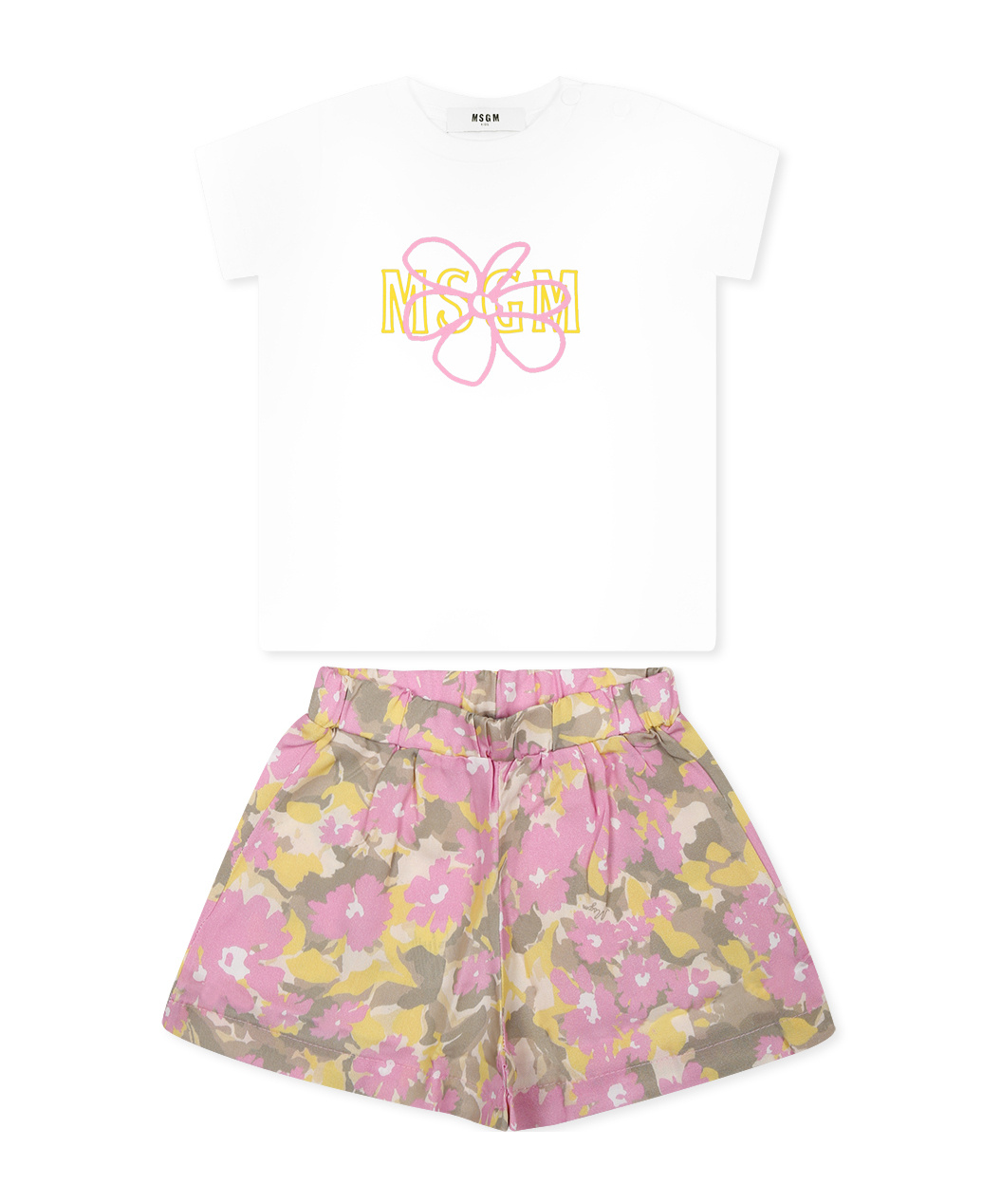MSGM FLORAL-PRINT SHORTS SET