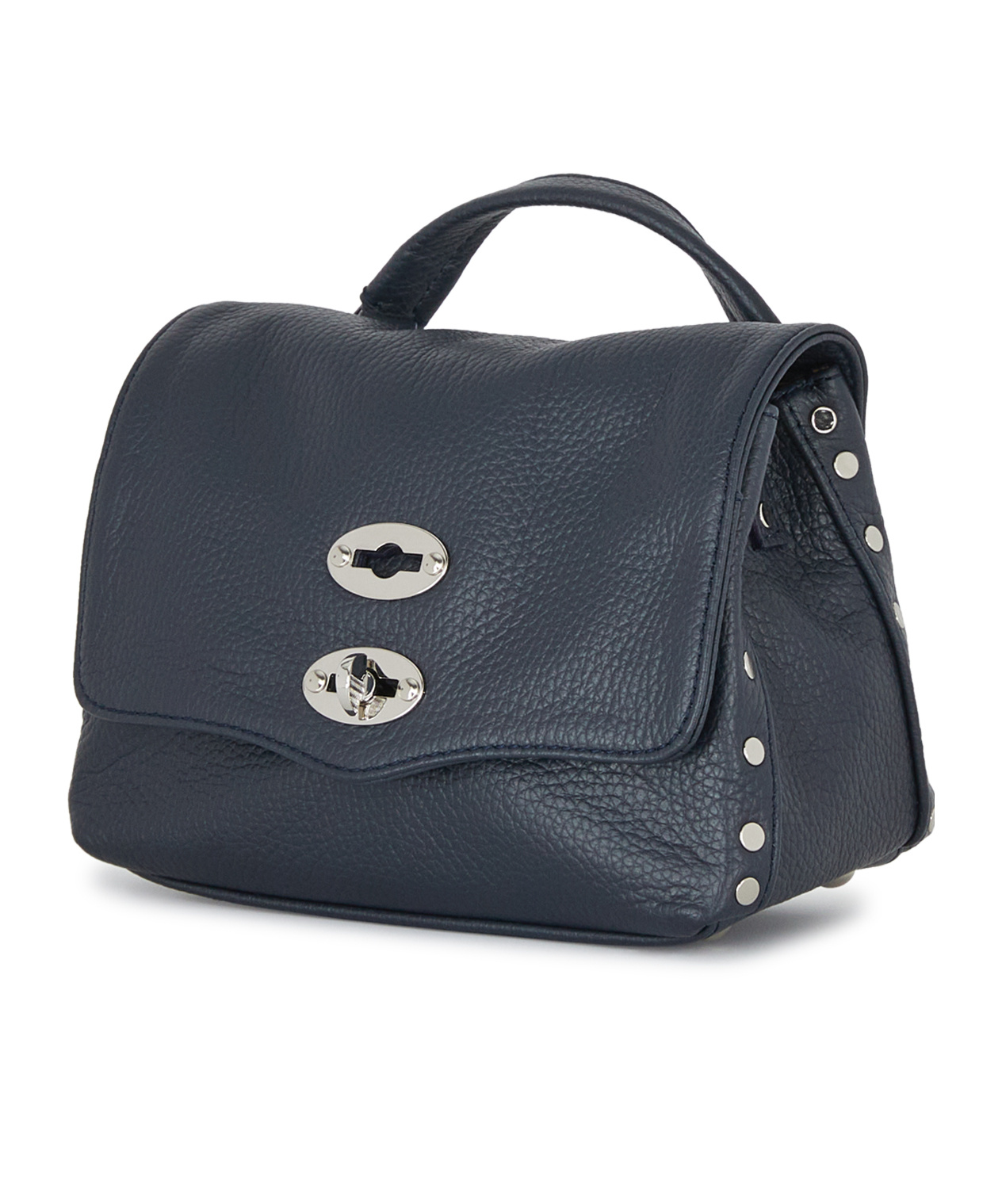 Zanellato Stud-detailed Twist-lock Small Tote Bag In Purple