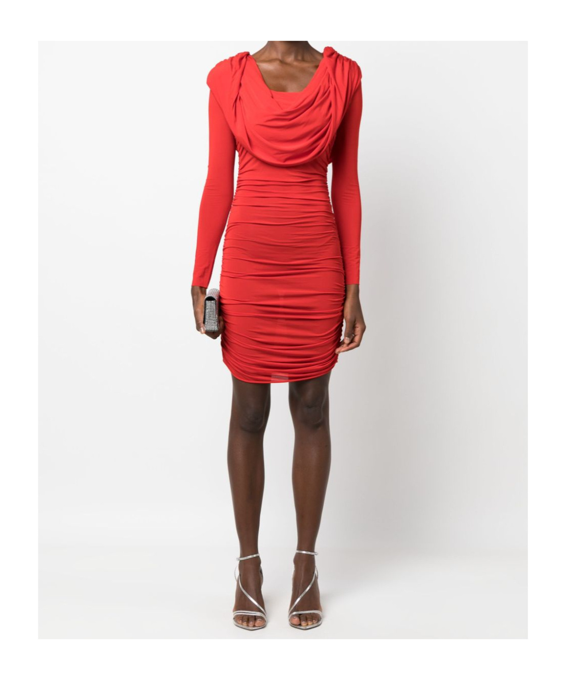Giuseppe Di Morabito Cowl-neck Ruched Minidress