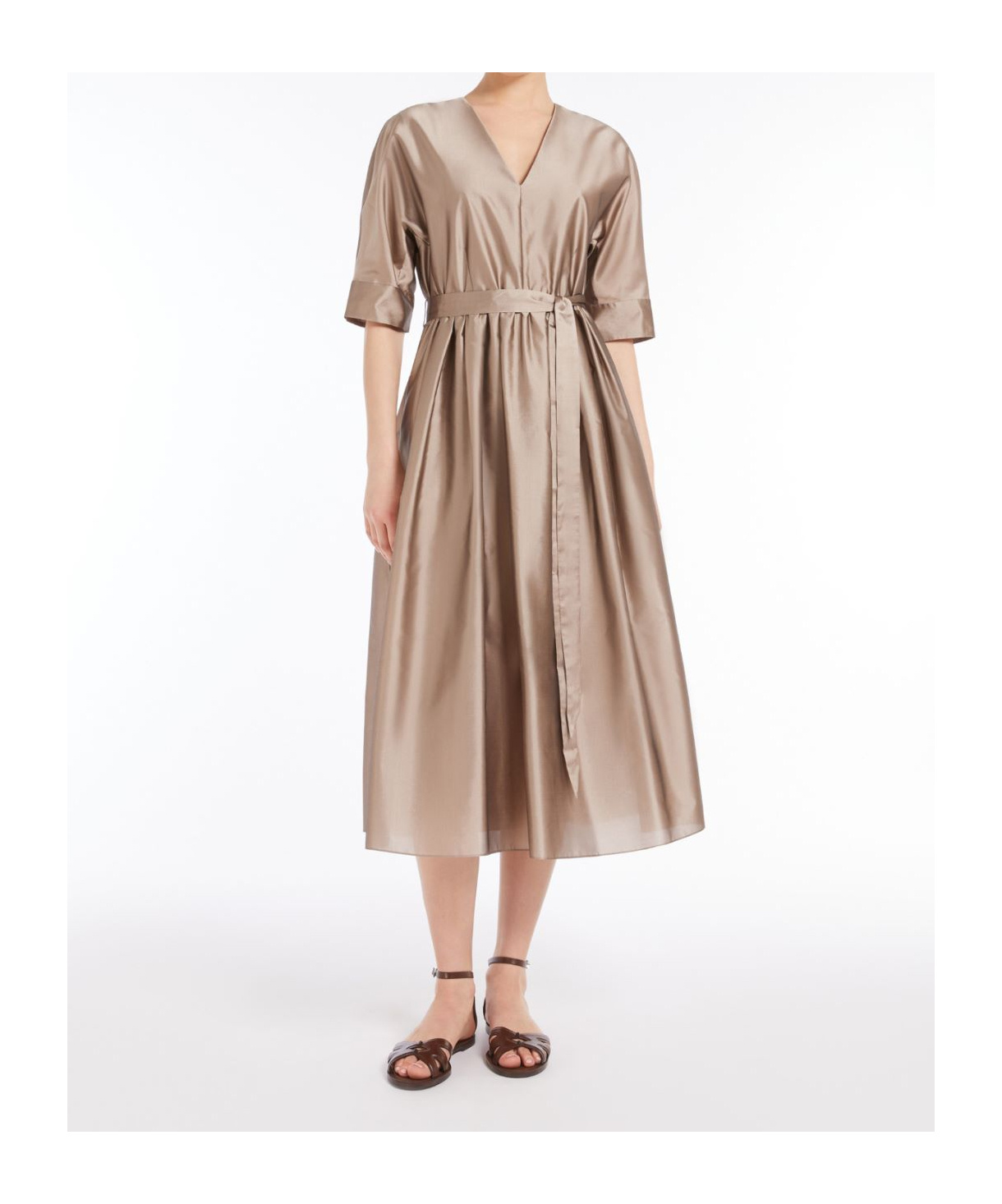 Max Mara Grey Viola Dress In Quaint Rose Color