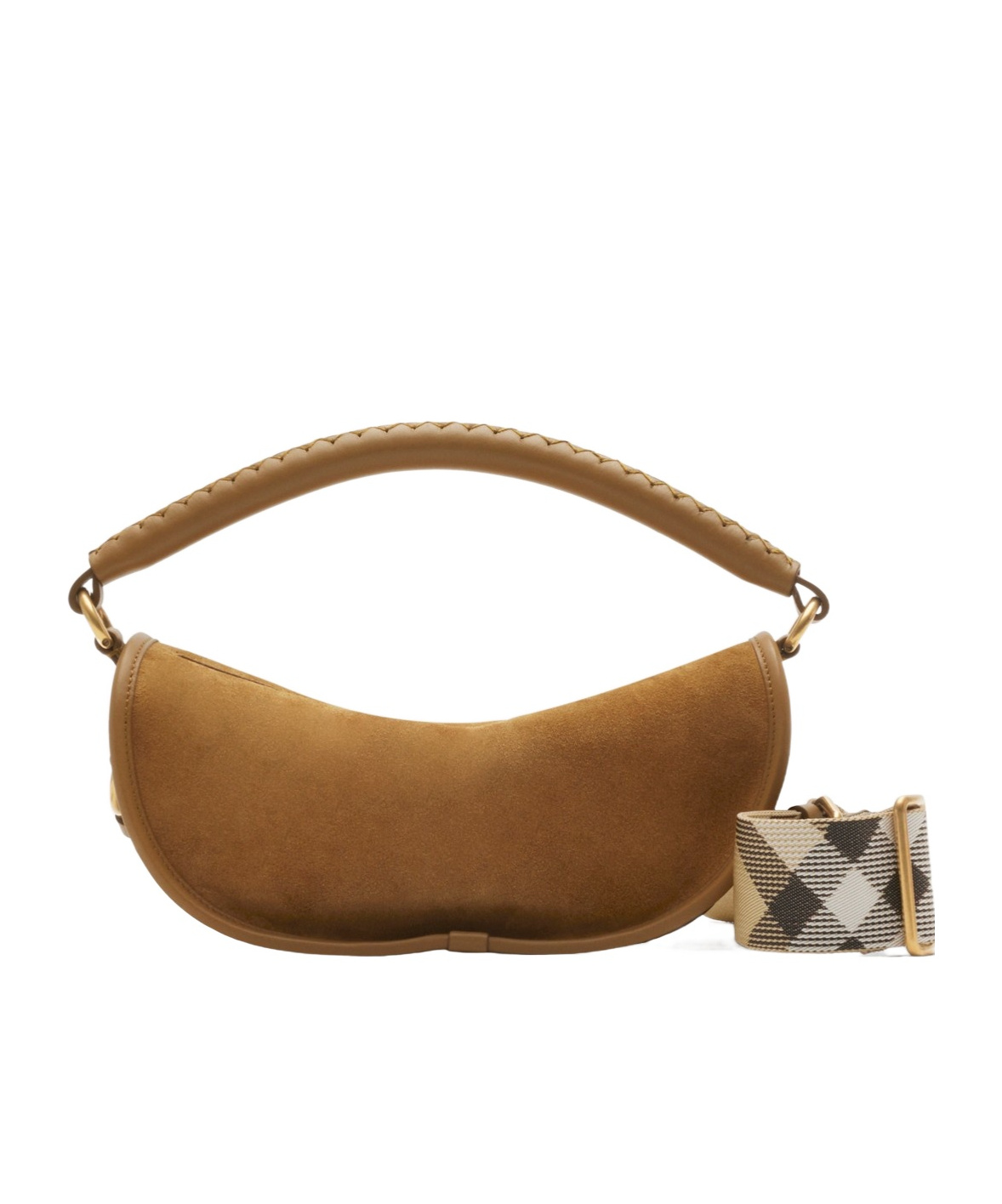 Shop Burberry B Clip Shoulder Bag In Brown