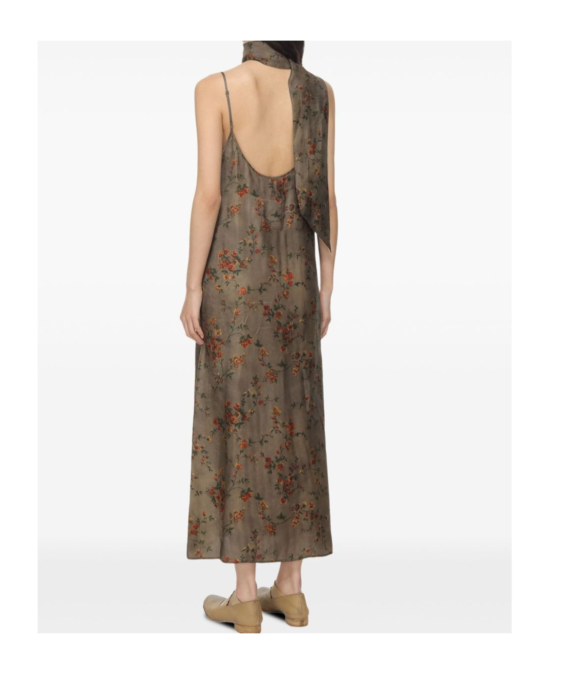 Uma Wang Anaya Dress Woman Grey In Green