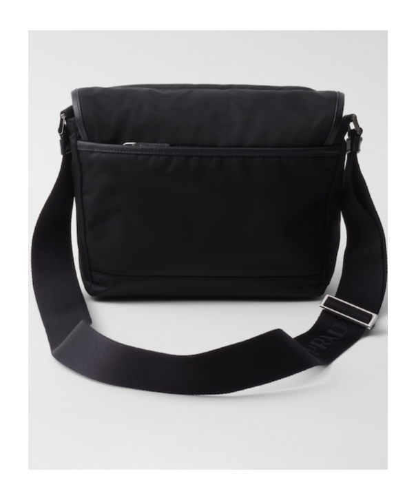 Prada Re-nylon And Saffiano Leather Shoulder Bag In Black