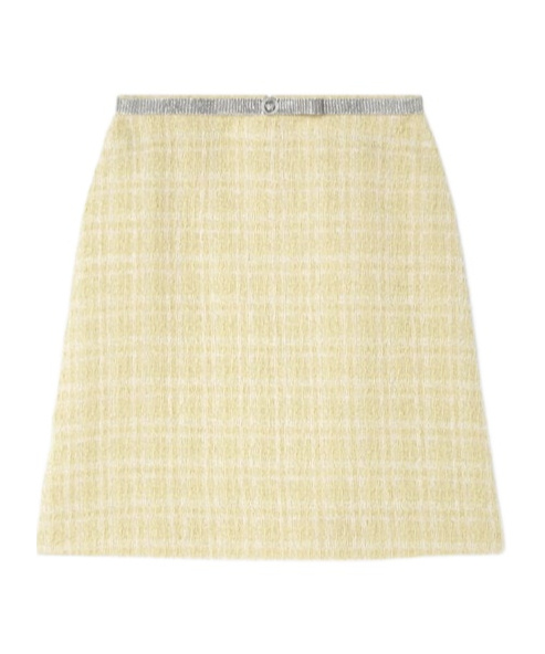 Versace Crystal Tweed A-line Mini Skirt