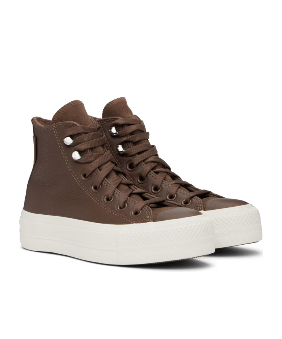 Converse Chuck Taylor All Star Lift High-top Casual Trainers In Brown