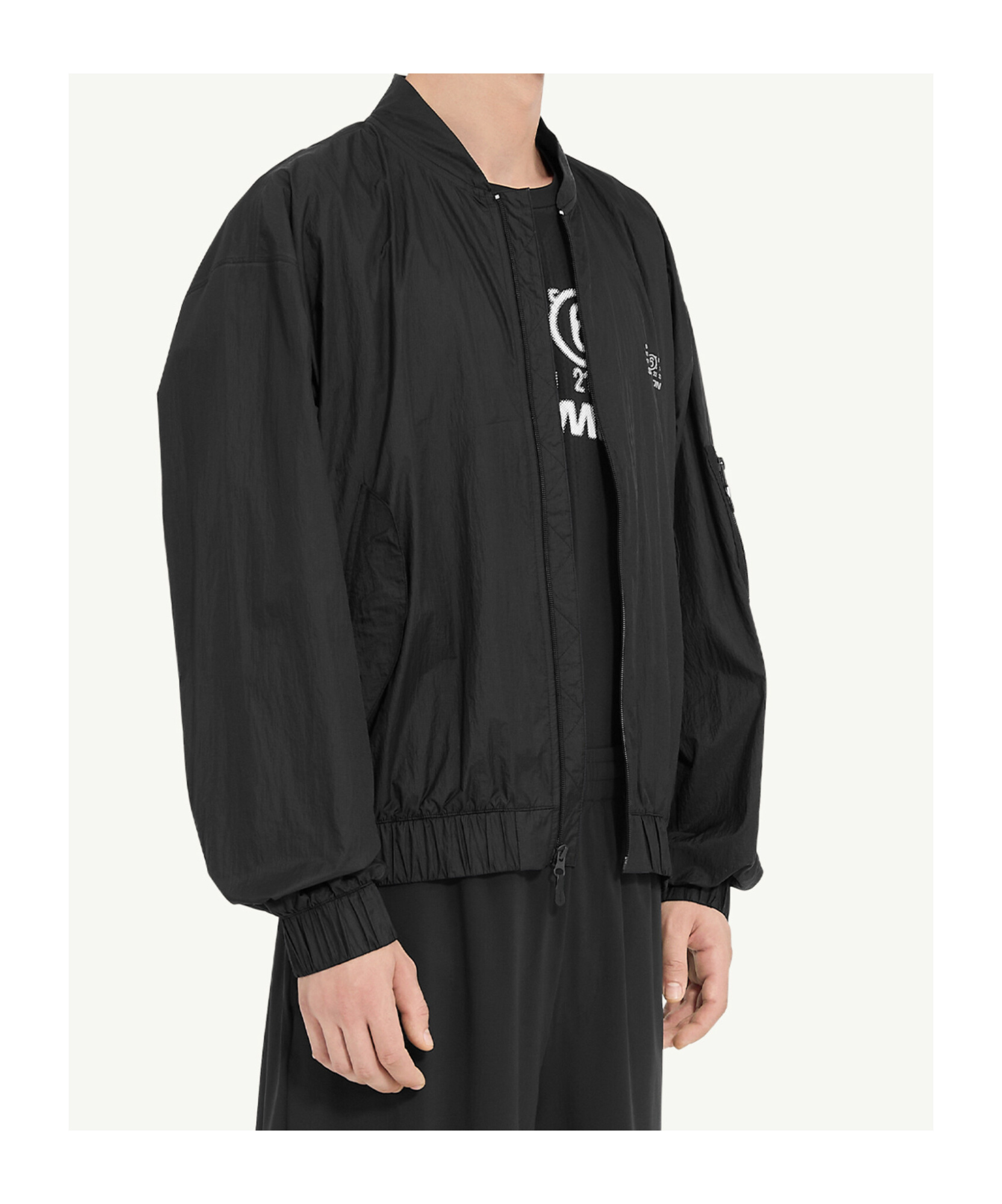 Mm6 Maison Margiela Mm6 X Salomon Edition Bomber Jacket Black In Black