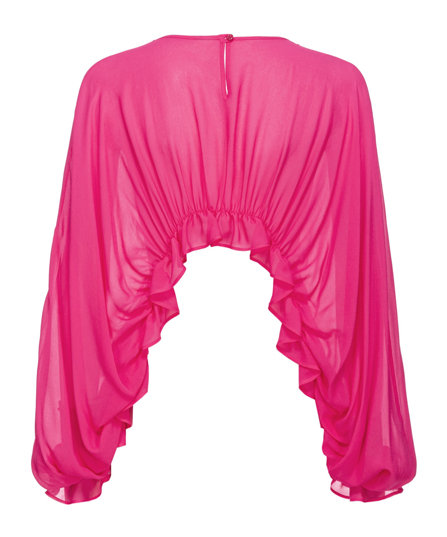 Pinko Long-sleeved Short Blouse In Pink
