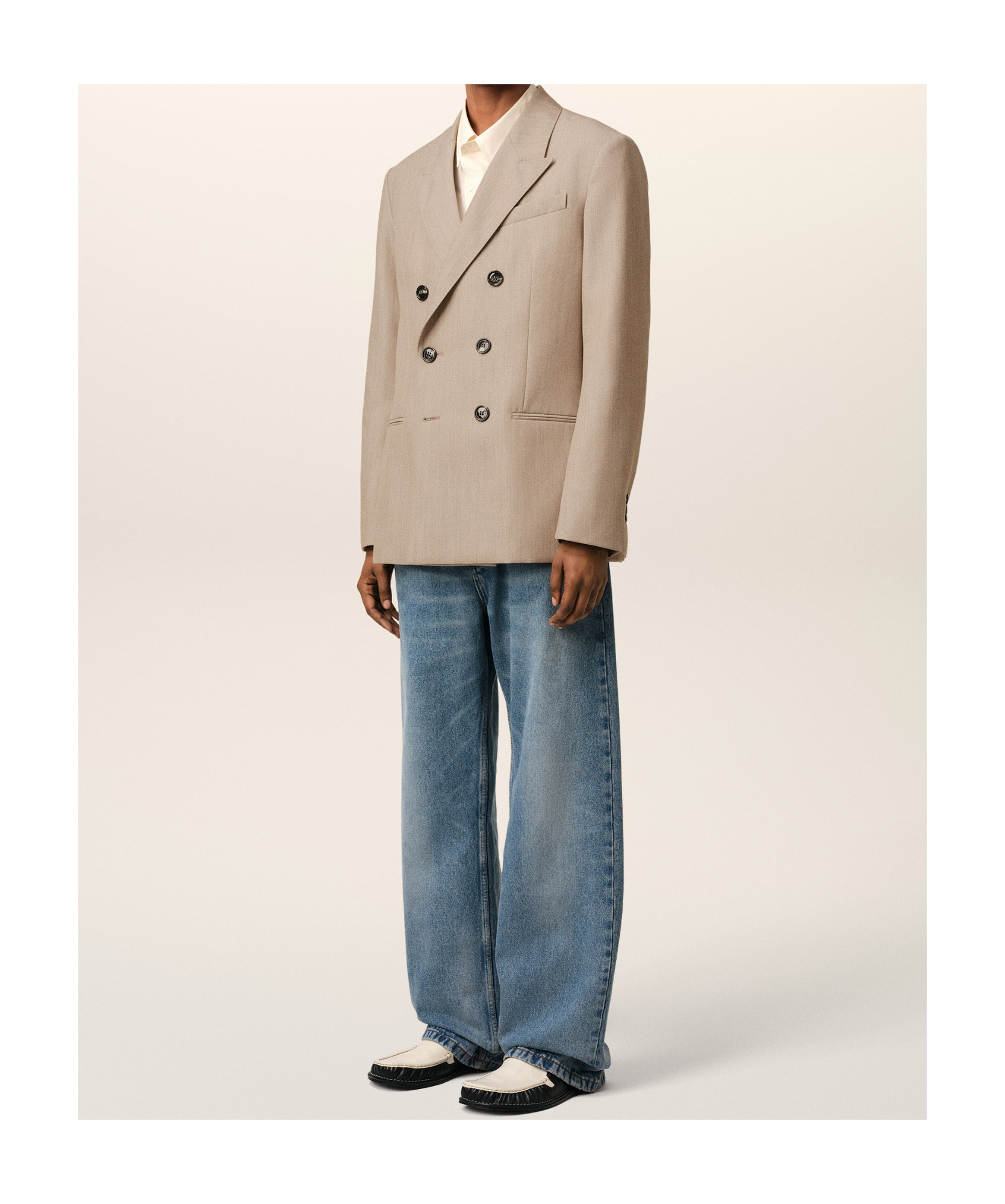 Ami Alexandre Mattiussi Double-breasted Jacket In Nude