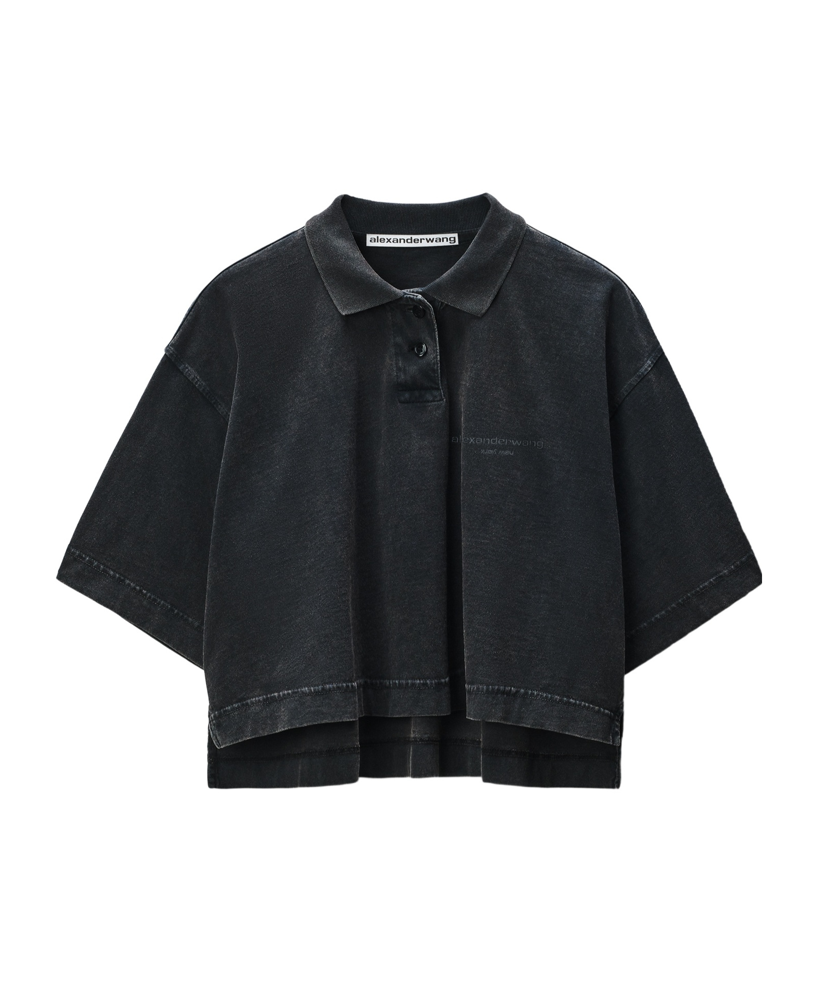 Alexander Wang Short Polo Shirt In Black