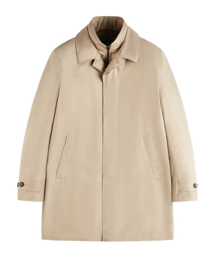 Fay Short Zipper Coat In Nude