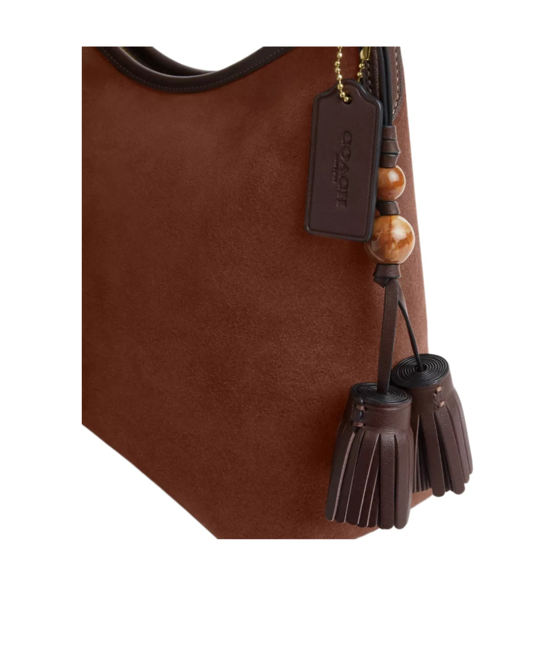 Coach Laurel Shoulder Bag With Tassels In Brown