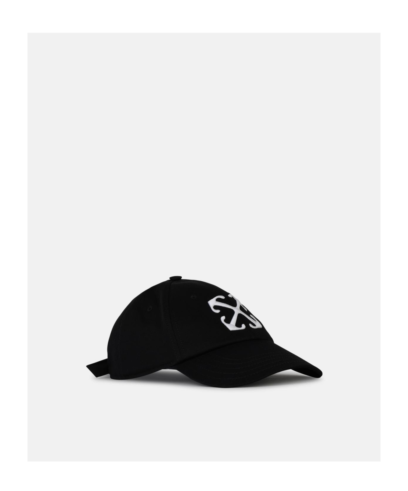 Off-white Arrow Brand-embroidered Cotton-twill Baseball Cap In Black
