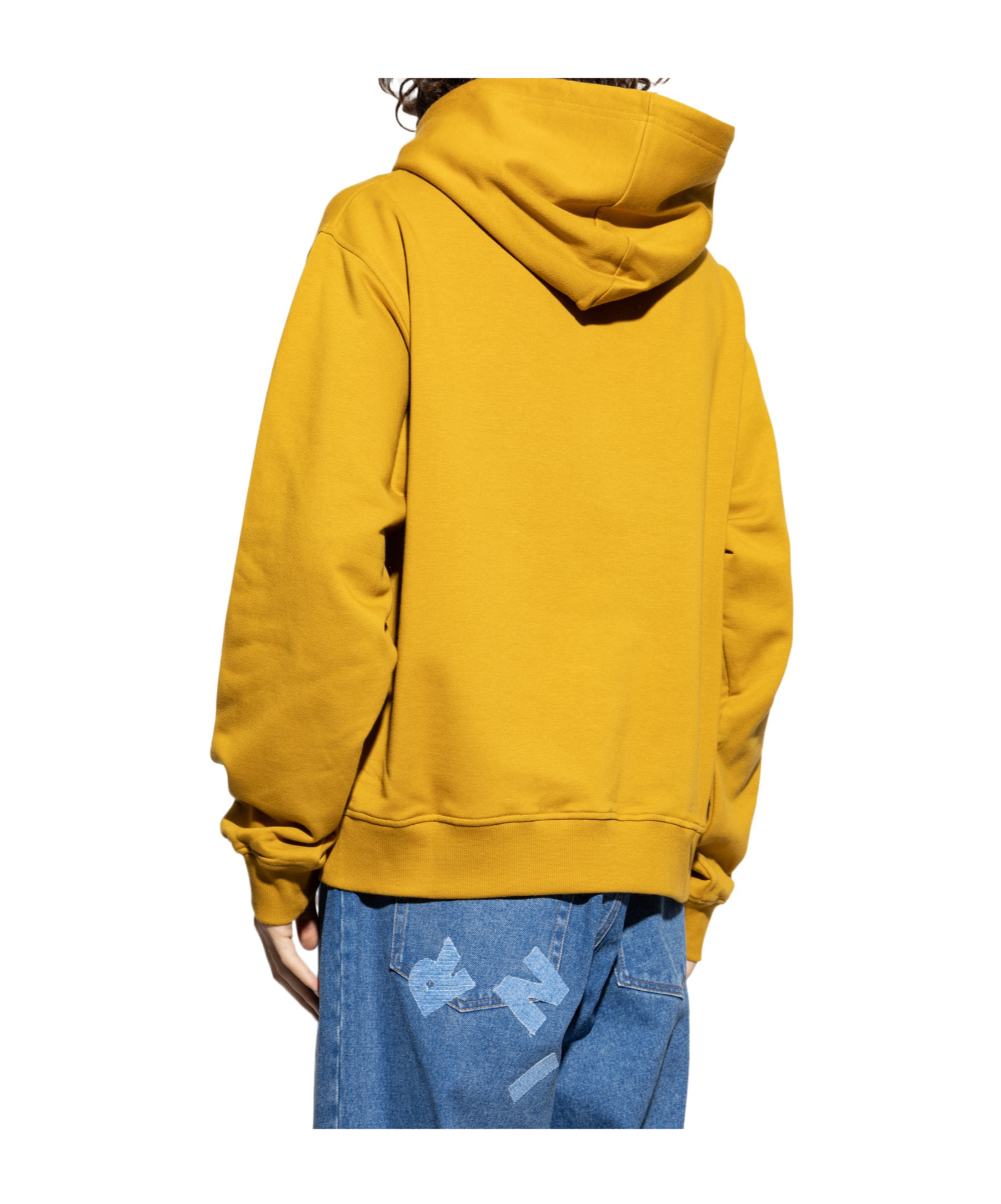 Marni Cotton Hooded Sweatshirt Front Pocket In Yellow