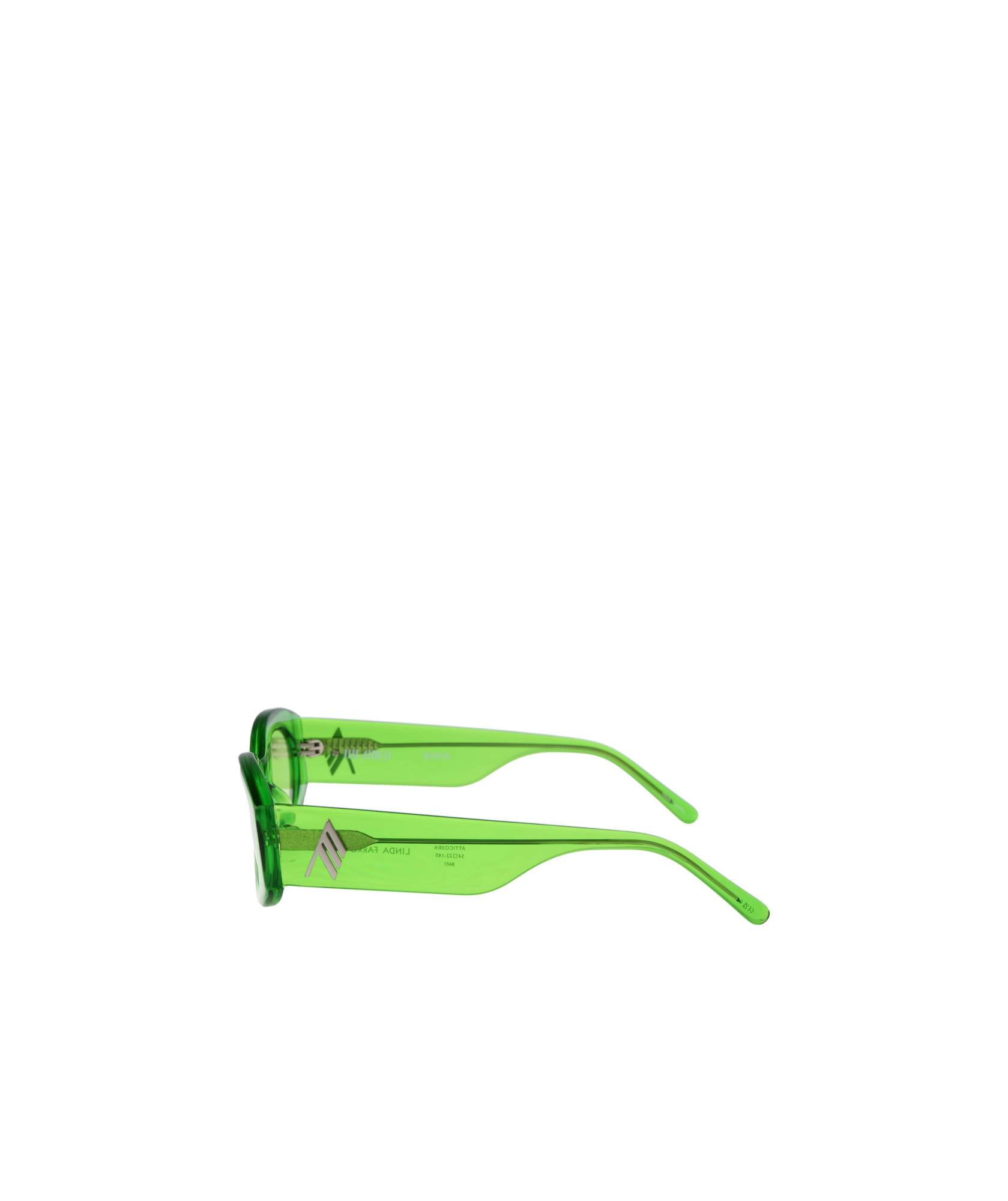 Attico X Linda Farrow Berta Oval Sunglasses In Green