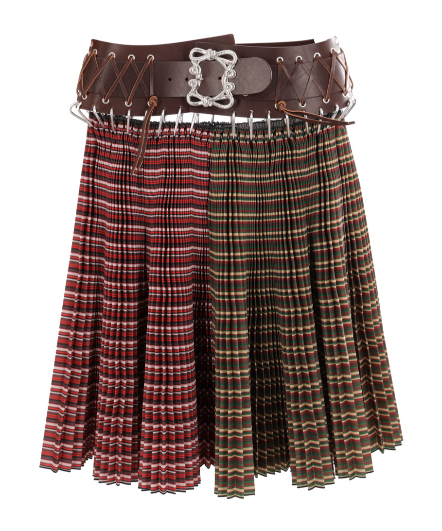 Chopova Lowena June Carabiner Midi Skirt In Multicolor